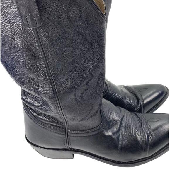 Smoky Mountain Denver Boots sz 8 EE  Black Leather Western Style 4032 - Picture 4 of 14